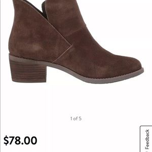 Me Too Womens 10 M Brown Leather Suede Ankle Boots Zeus High Heel Shoes 2"